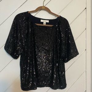 Lilly Pulitzer Black Sequin Blouse